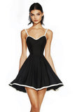 A Line Spaghetti Straps Little Black Dress