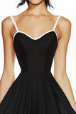 A Line Spaghetti Straps Little Black Dress