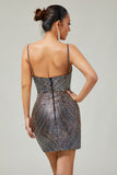 Bodycon Beaded Black Homecoming Dress