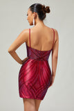 Bodycon Beaded Black Homecoming Dress