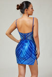 Bodycon Beaded Black Homecoming Dress