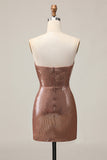 Sparkly Fuchsia Sweetheart Bodycon Homecoming Dress