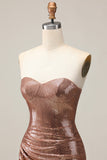 Sparkly Fuchsia Sweetheart Bodycon Homecoming Dress
