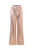 Sequin Golden 2-Piece Notched Lapel Prom Suit