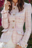 Light Pink Long Sleeve Tight Mini Dress with Ruffles