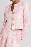 A Line 2-Piece Pink Mini Dress with Long Sleeves