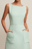 Green Mini Dress with Pockets