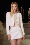 White Tight 2-Piece Long Sleeve Mini Dress