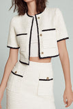 Tight White 2-Piece Short Sleeve Mini Dress