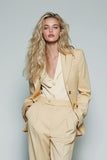 Yellow Single Breasted Peak Lapel 2 Piece Women Business Suits