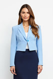 Navy Blue Peak Lapel 2-Piece Pencil Business Suits
