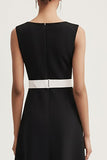 Black A Line Maxi Dress with Belt