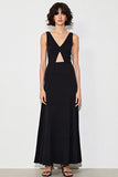 Black Cut Out A Line Formal Dress