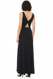 Black Cut Out A Line Formal Dress