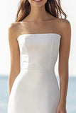 Strapless Ivory Mermaid Graduation Dress