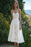 Strapless Lace Ivory A Line Graduation Dress