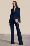 2-Piece Peak Lapel One Button Dusty Rose Work Suit