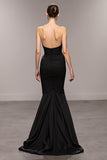 Black Mermaid Sweetheart Long Evening Dress With Slit