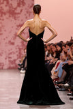 Black Strapless Mermaid Evening Dress With Back Zipper