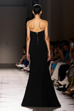 Black Strapless Sheath Long Evening Dress