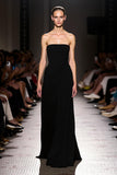 Black Strapless Long A Line Evening Dress