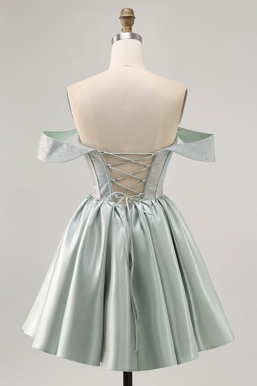 homecoming dresses light green open lace back dress Green Lace Spaghetti Straps Tight Homecoming Dress MH587