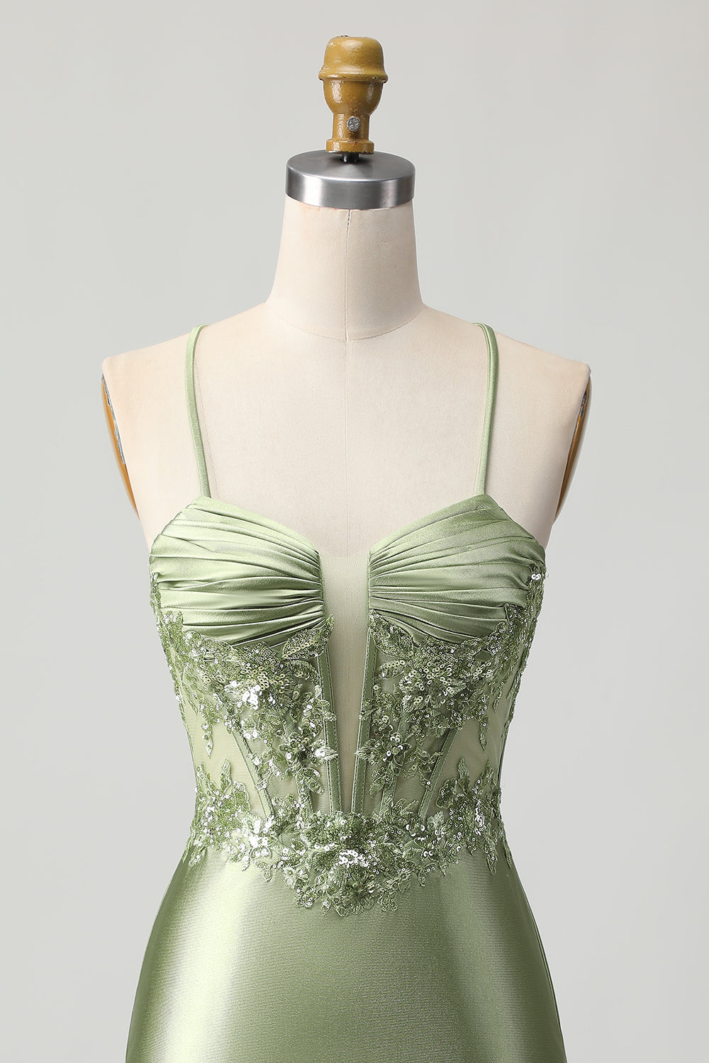 Berylove Women Green Homecoming Dress with Lace Up Back Bodycon Corset Sequin Satin Cocktail Dress, Sage Green / custom Berylove Women Green Homecoming Dress with Lace Up Back Bodycon Corset Sequin Satin Cocktail Dress, Sage Green / custom