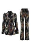 Sparkly Black 2-Piece Peak Lapel Slim Fit Women Prom Suits