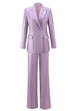 2-Piece Peak Lapel Wisteria Women Prom Suits