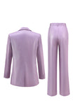 2-Piece Peak Lapel Wisteria Women Prom Suits