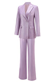 2-Piece Peak Lapel Wisteria Women Prom Suits