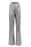 Sparkly Silver Notched Lapel 2-Piece Women Prom Suits