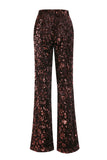 Coffee Sequin 2-Piece Peak Lapel Women Prom Suits With Sash