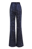Navy 2-Piece Sequin Double Breasted Women Prom Suits