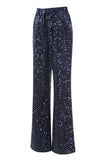 Navy 2-Piece Sequin Double Breasted Women Prom Suits