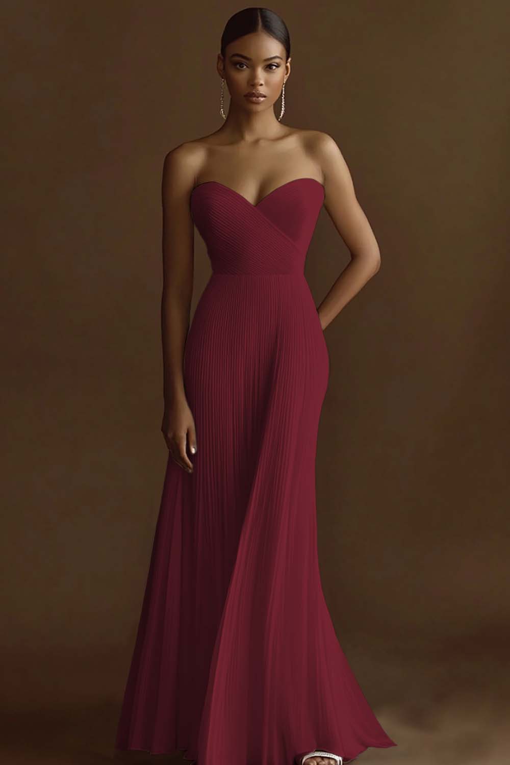 Berylove Women Strapless Engagement Dress Ruched Ivory A Line Long Formal Dress Berylove Women Strapless Engagement Dress Ruched Ivory A Line Long Formal Dress