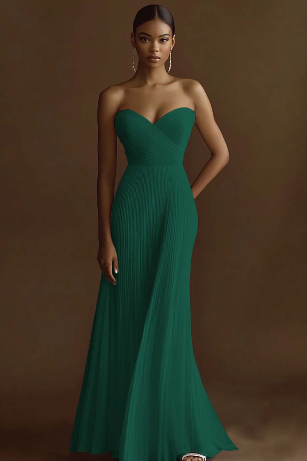 Berylove Women Strapless Engagement Dress Ruched Ivory A Line Long Formal Dress Berylove Women Strapless Engagement Dress Ruched Ivory A Line Long Formal Dress