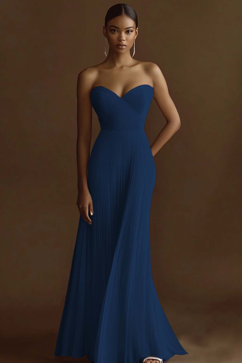 navy engagement dress Modest Navy Blue Engagement Dress 47551L