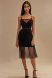 Sheath Spaghetti Straps Little Black Dress
