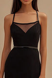 Sheath Spaghetti Straps Little Black Dress