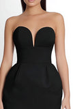 Simple Black Sweetheart Bodycon Cocktail Dress