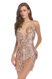 Sequin Black Tight Homecoming Dress with Slit