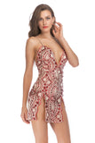Sequin Black Tight Homecoming Dress with Slit