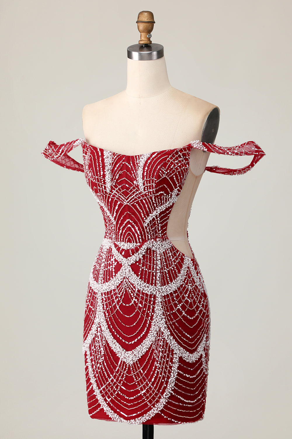 Berylove Women Red Homecoming Dress Sequin Off The Shoulder Tight Cocktail Dress Berylove Women Red Homecoming Dress Sequin Off The Shoulder Tight Cocktail Dress