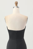 Strapless Tight Black Homecoming Dress With Sequins