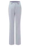 Grey Blue Long Sleeve 2 Piece Women Prom Suit