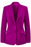 Dark Fuchsia 2 Piece Notched Lapel Women Prom Suit