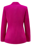 Dark Fuchsia 2 Piece Notched Lapel Women Prom Suit