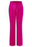 Dark Fuchsia 2 Piece Notched Lapel Women Prom Suit