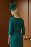 Pine Sheath Bateau Neck Mother Of The Bride Dress